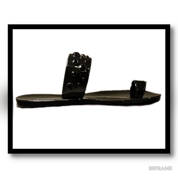 BCBGMaxAzria Faceted Bead Detail Jelly Sandals - Picture 3 of 10